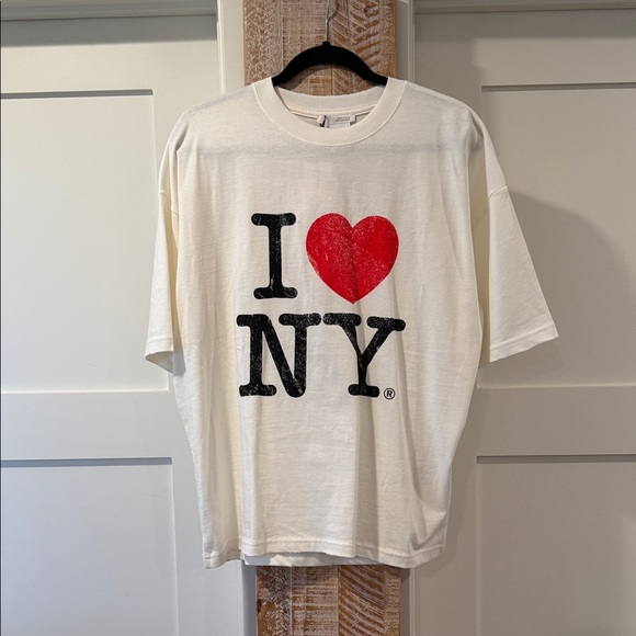 NWT Zara White 'I Love NY' Short Sleeve Tee - Picture 3 of 10